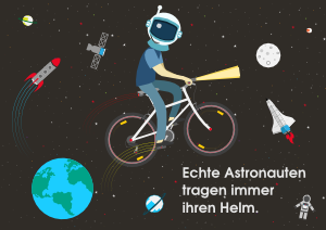 Real astronauts always wear their helmet